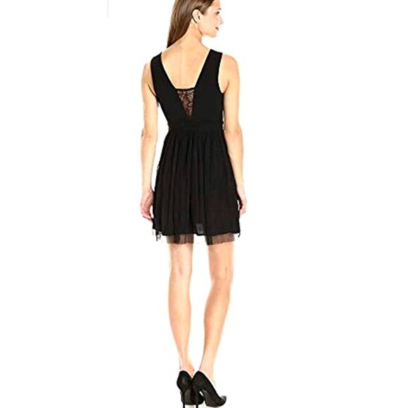 NWT BCBGeneration Lace Chiffon Sleeveless Little Black Dress - Picture 2 of 10